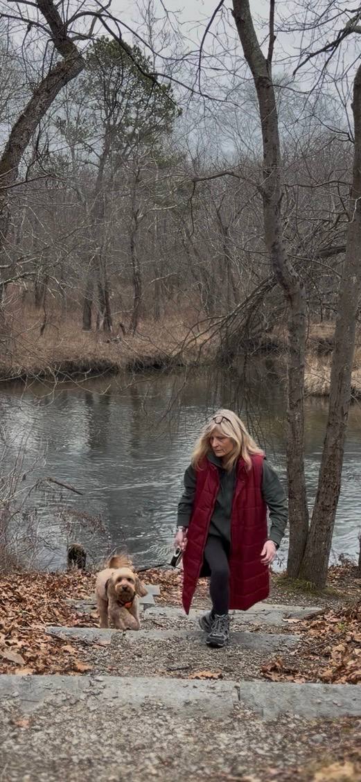 Peaceful waterside walk